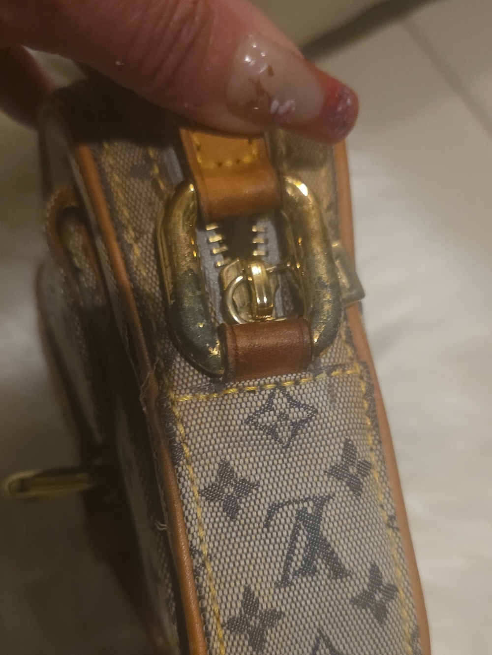Louis Vuitton Mini Monogram Crossbody in Brown and Cream - Picture 12 of 14